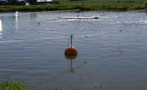 GAA Kläranlagen Linienbelüfter im Einsatz mit Schwimmboje